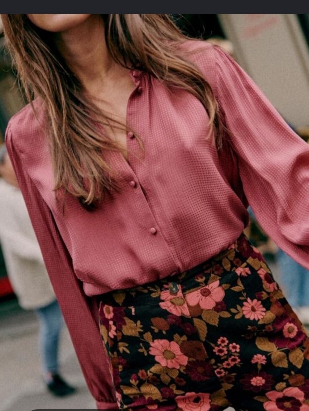 Sezane LEA Silk Top Size 38
